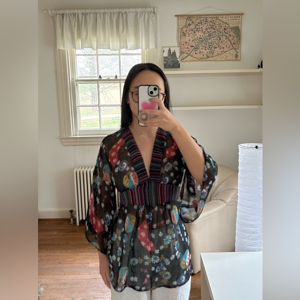 Victoria Secret Sheer Floral Top